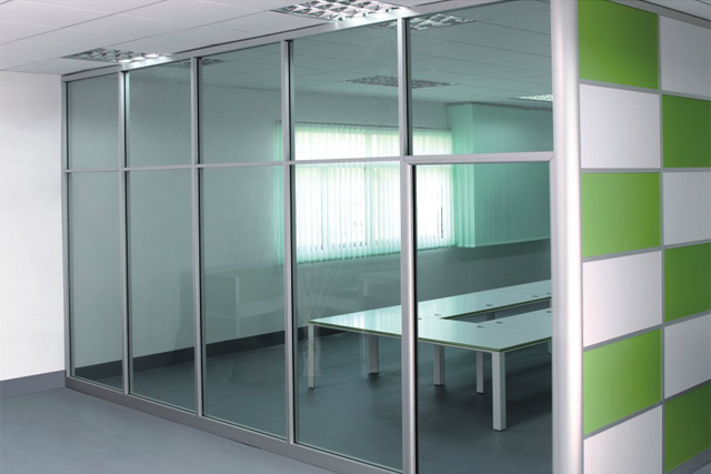 新款办公室隔断 双玻高隔断 铝合金玻璃隔断墙 WGGP019-品源