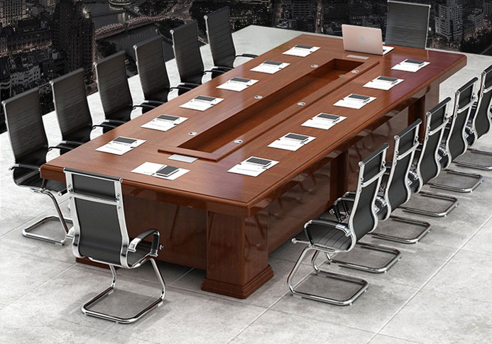现代办公会议桌 红胡桃实木会议桌